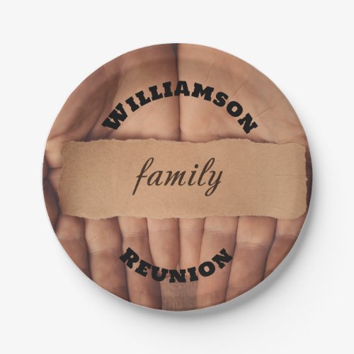 Customizable Family Reunion Paper Plate