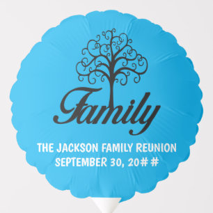 Customizable family reunion tree balloon