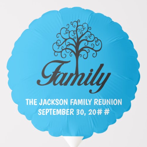 Customizable family reunion tree balloon