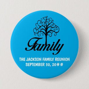 Customizable family reunion tree button