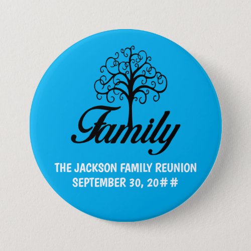 Customizable family reunion tree button