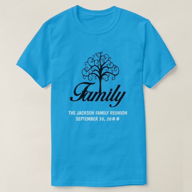 Customizable family reunion tree T-Shirt (Design Front)