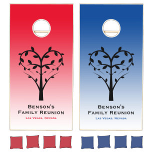 customizable family tree cornhole set