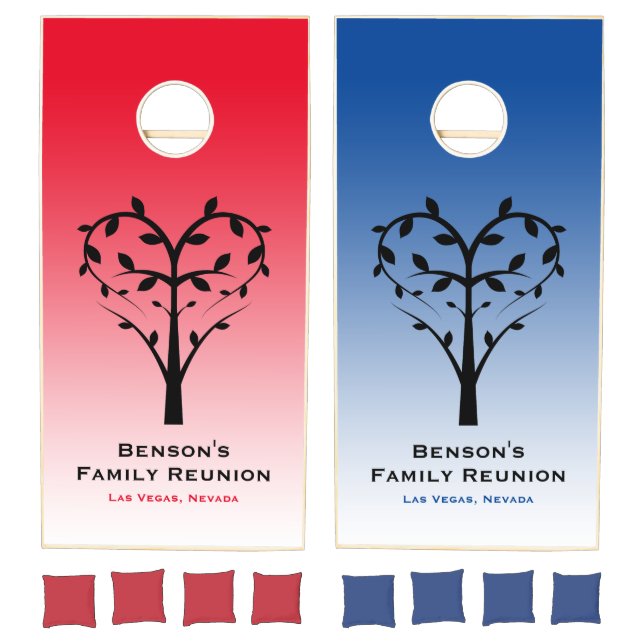 customizable family tree cornhole set (Set)