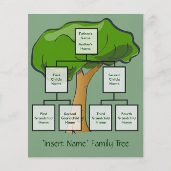 Customizable Family Tree Flyer by TheWriteWord at Zazzle