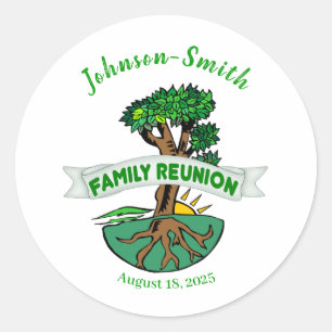 Customizable Family Tree Reunion Stickers