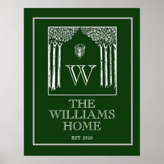 Customizable Family Wall Print in Green