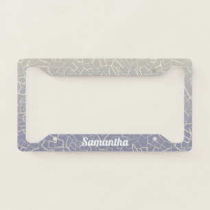 Customizable Fancy Grey Abstract Pattern Elegant License Plate Frame