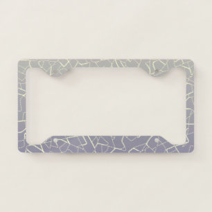 Customizable Fancy Grey Abstract Pattern Elegant License Plate Frame