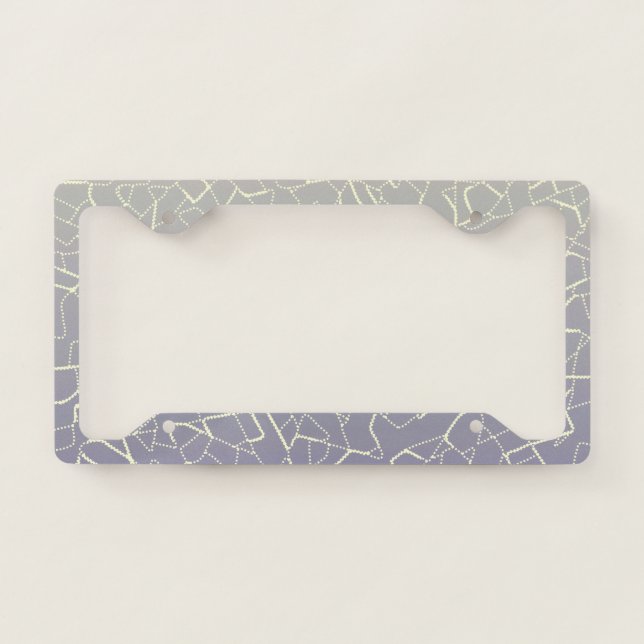 Customizable Fancy Grey Abstract Pattern Elegant License Plate Frame (Front)