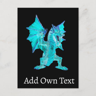 Customizable Fantasy Aqua Dragon  Postcard