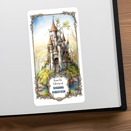 Customizable Fantasy Castle Bookplate