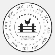 Customizable Farm Fresh Egg Carton Laid Date