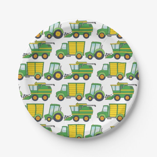 Customizable Farm-Themed Paper Plates (Front)