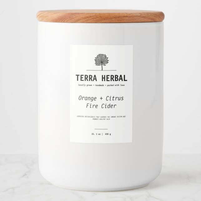 Customizable Farmers Market Product Label (Front)