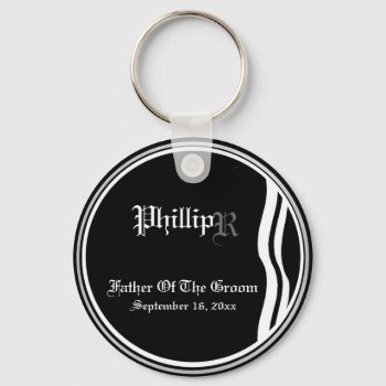 Customizable Father Of The Groom Keepsake Keychain by 4westies at Zazzle