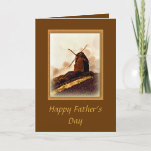 Customizable Father's Day European Windmill Card