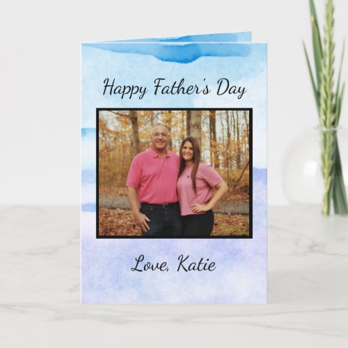 Customizable Fathers Day Folded Greeting Card