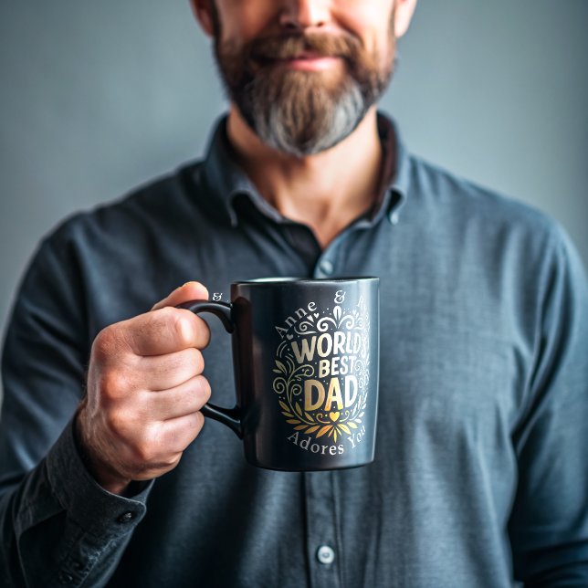 Customizable Father's Day -Names & Message Coffee Mug (Creator Uploaded)