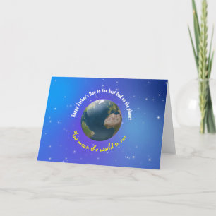 Customizable Father's Day novelty Earth Card