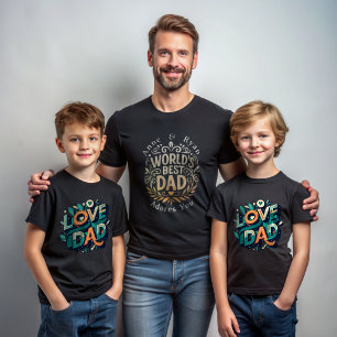 Customizable Father's Day T-Shirt -Names & Message