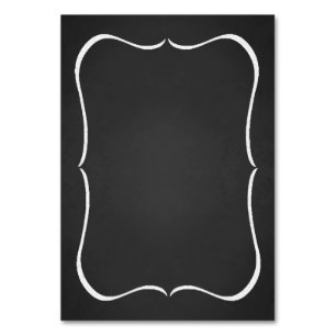 Customizable Faux Chalkboard Table Number Cards