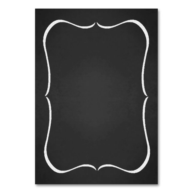 Customizable Faux Chalkboard Table Number Cards (Front)