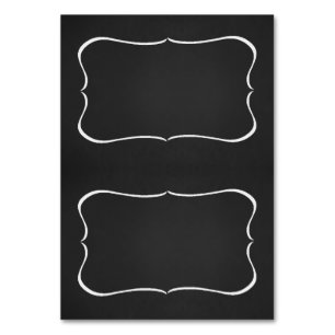 Customizable Faux Chalkboard Tented Place Cards