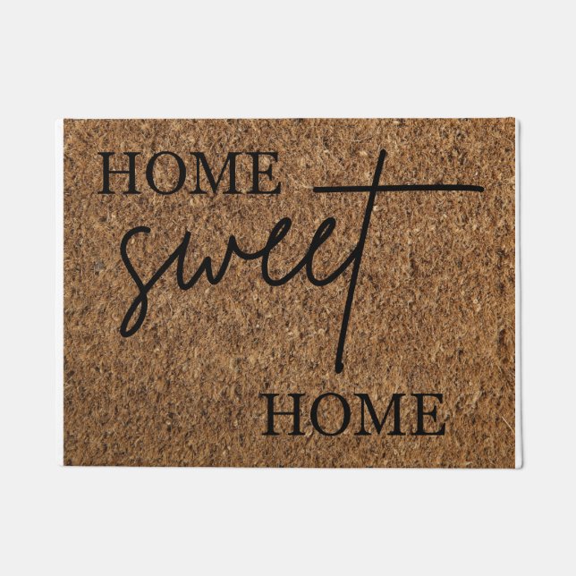 Customizable Faux Coir Home Sweet Home Doormat (Front)