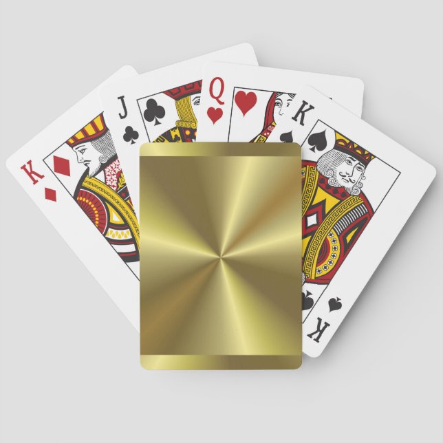 Customizable Faux Gold Elegant Modern Template Poker Cards (Back)