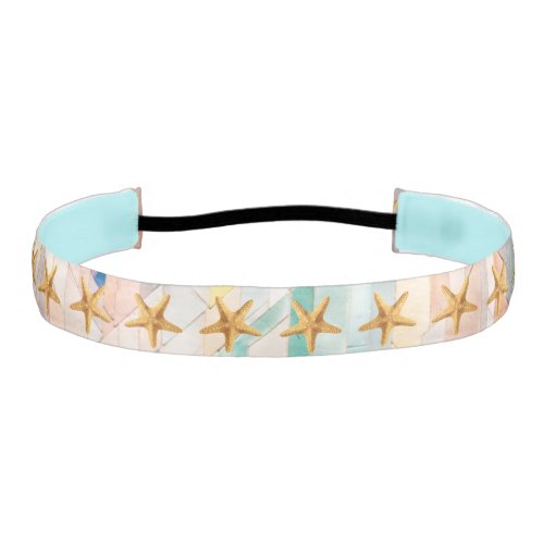 Customizable Faux Starfish Abstract Ocean Colors Athletic Headband