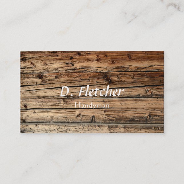 Customizable faux wood business card (Front)