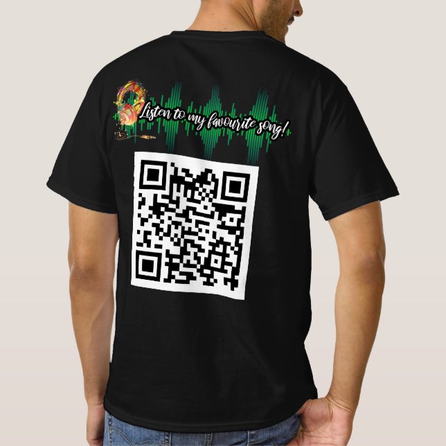 Customizable fav song (headphone) T-Shirt (Back)
