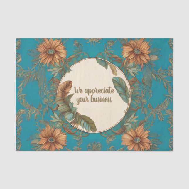 Customizable Feathers Tissue Wrapping Paper (Front)
