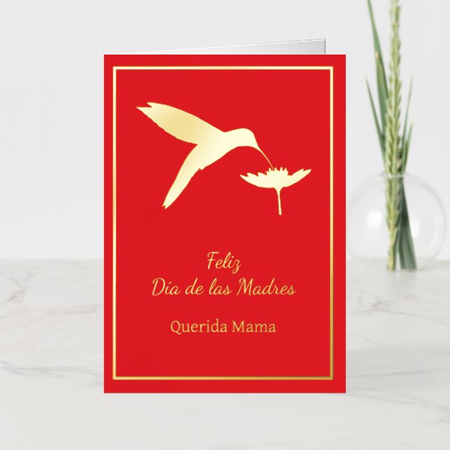 Customizable Feliz Dia De Las Madres Card (Front)