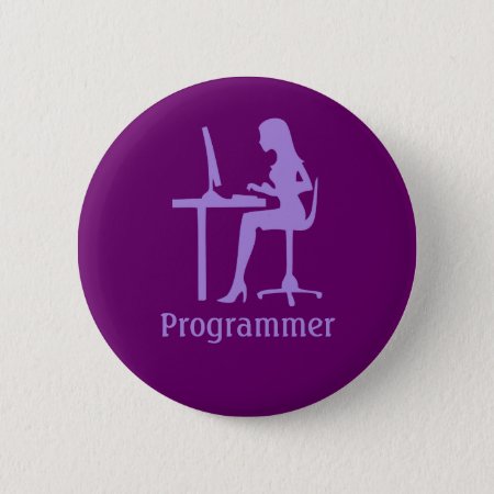 Customizable Female Silhouette Programmer Button