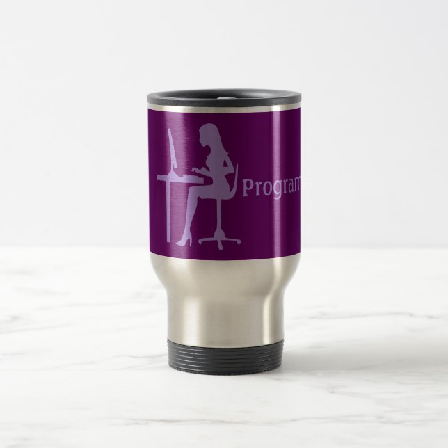Customizable Female Silhouette Programmer Mug (Center)