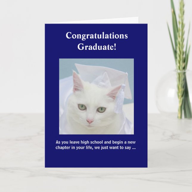 Customizable Feminine Graduation Card (Front)