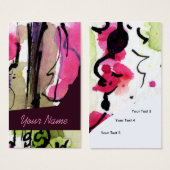 Customizable Feminine Profile Cards # 9731Fem (Front & Back)