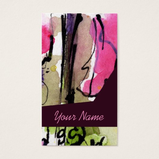 Customizable Feminine Profile Cards # 9731Fem (Front)