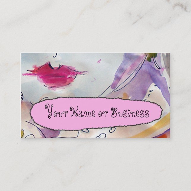 Customizable Feminine Profile Cards # 9826Fem Busi (Front)
