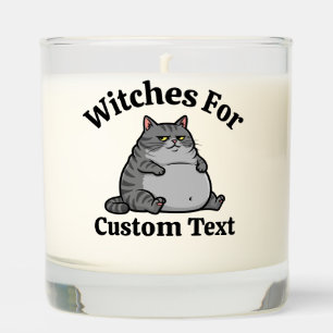Customizable Feminist Cat Funny Zodiac Whimsy Gift Scented Candle