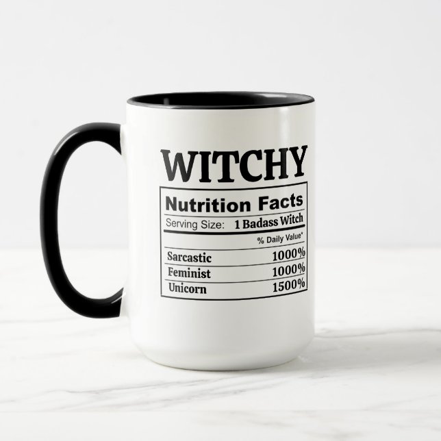 Customizable Feminist Witch Astrology Tarot Custom Mug (Left)