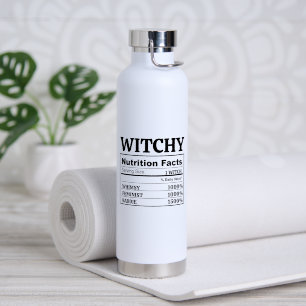 Customizable Feminist Witch Astrology Tarot Zodiac Water Bottle