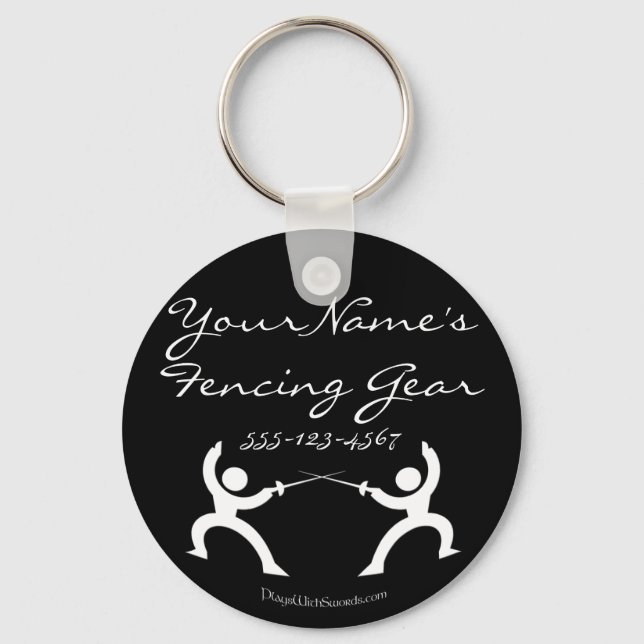 Customizable Fencing Gear bag tag Keychain (Front)