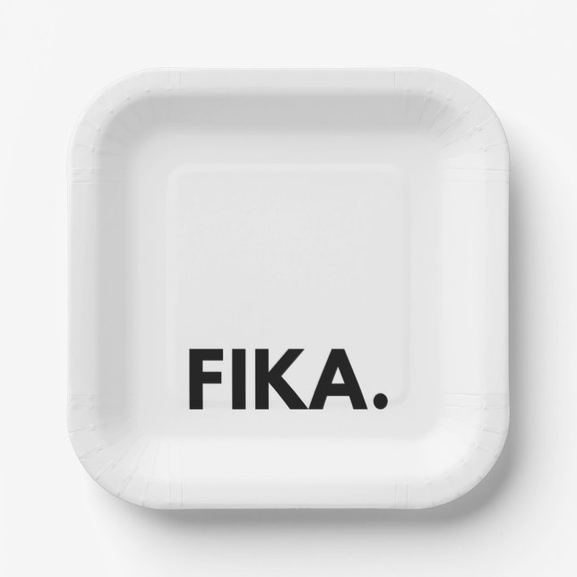 Customizable Fika Bold Paper Plates (Front)