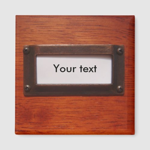 Customizable file cabinet label magnet