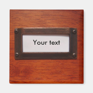 Customizable file cabinet label magnet