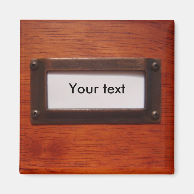 Customizable file cabinet label magnet (Front)