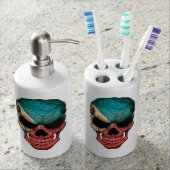 Customizable Filipino Flag Skull Bathroom Set (Front)